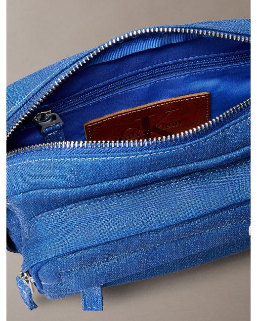 Calvin Klein Blue Denim Camera Bag for men