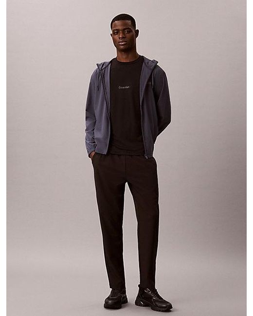 Calvin Klein Black Sport Water Repellent Performance Trousers for men