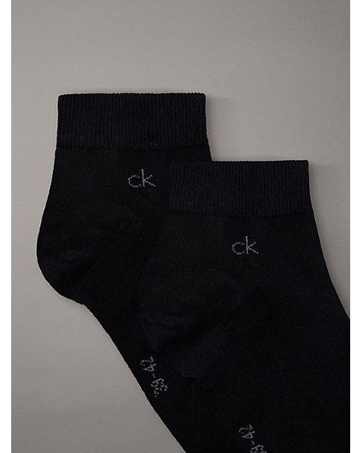 Calvin Klein Black 3 Pack Soft Cotton Stretch Ankle Socks for men