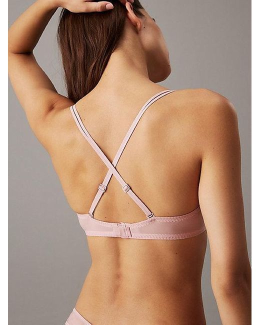 Calvin Klein Demi T-shirt-bh - Sheer Marquisette in het Brown