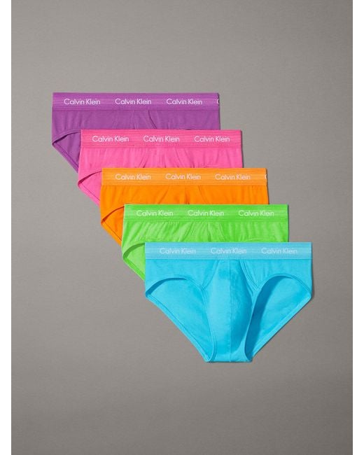 Calvin Klein Green 5 Pack Briefs - Pride for men