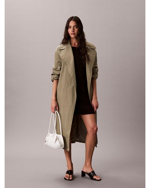 Calvin Klein Natural Emblem Logo Shoulder Bag