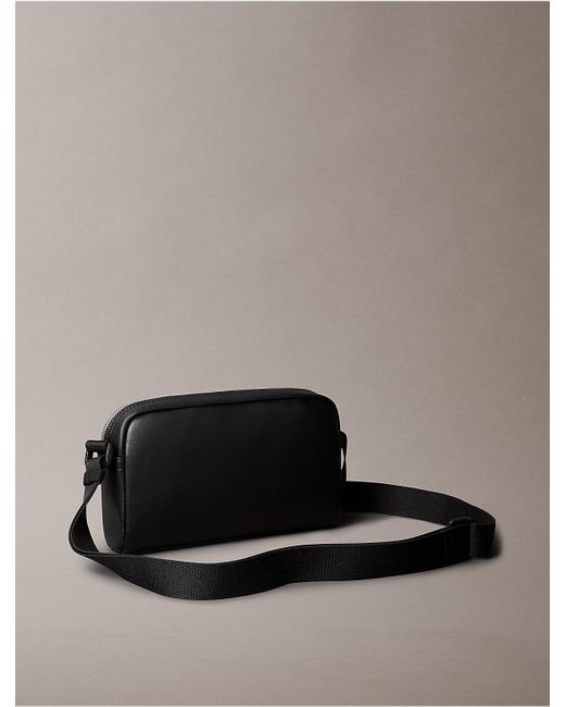 Calvin Klein Gray Calvin Klein Allover Monogram Camera Bag for men