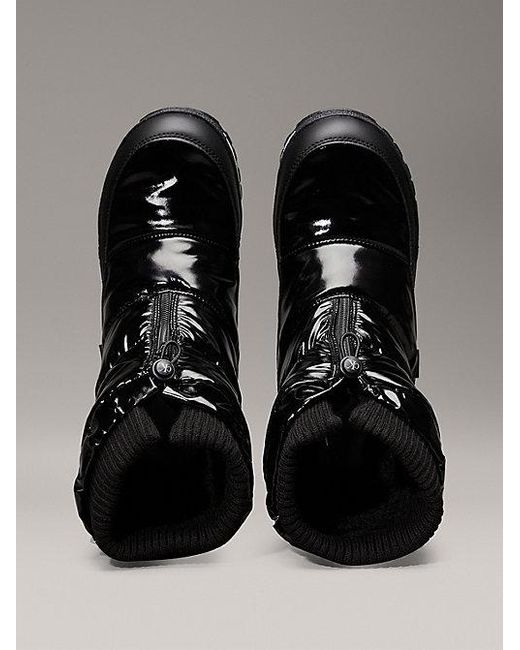 Calvin Klein Black Jeans Shiny Snowboots
