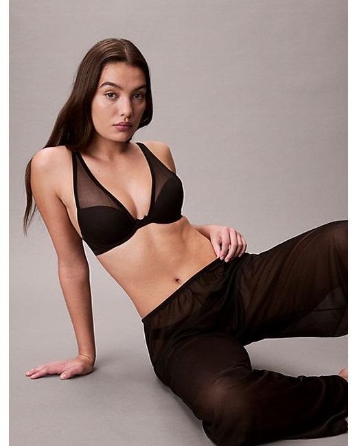 Calvin Klein Black Wide Leg Beach Pants