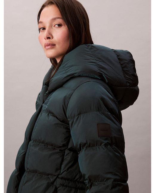 Calvin Klein Black Shine Wrap Puffer Jacket