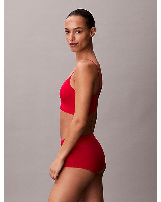 Calvin Klein Red Unlined Bralette Graphic