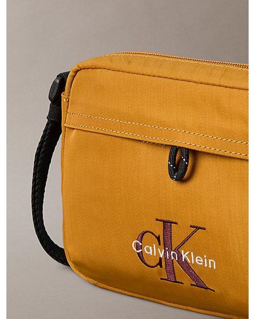 Calvin Klein Metallic Bold Logo Nylon Camera Bag for men