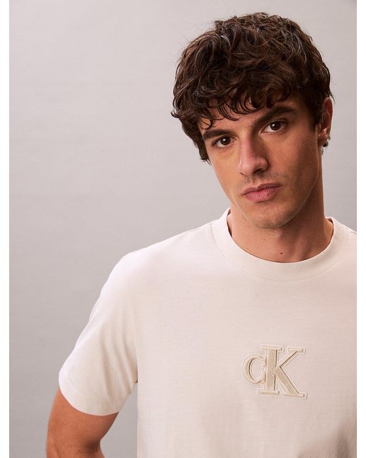 Calvin Klein Gray Monogram T-Shirt for men