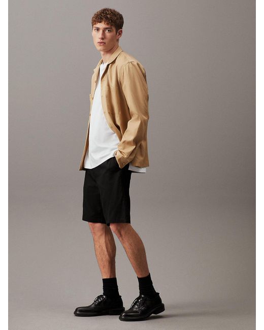 Calvin Klein Black Relaxed Lyocell Blend Shorts for men