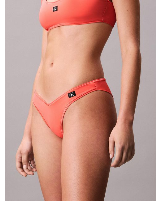 Bas De Maillot De Bain Brésilien Calvin Klein en coloris Orange