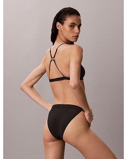 Calvin Klein Brown Bikini Briefs Embossed Emblem