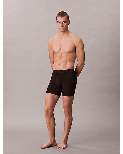 Calvin Klein Black 3 Pack Boxer Briefs for men