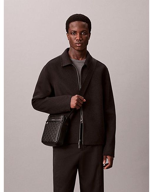 Calvin Klein Reporter Bag Mit Durchgehender Monogrammprägung in Black für Herren