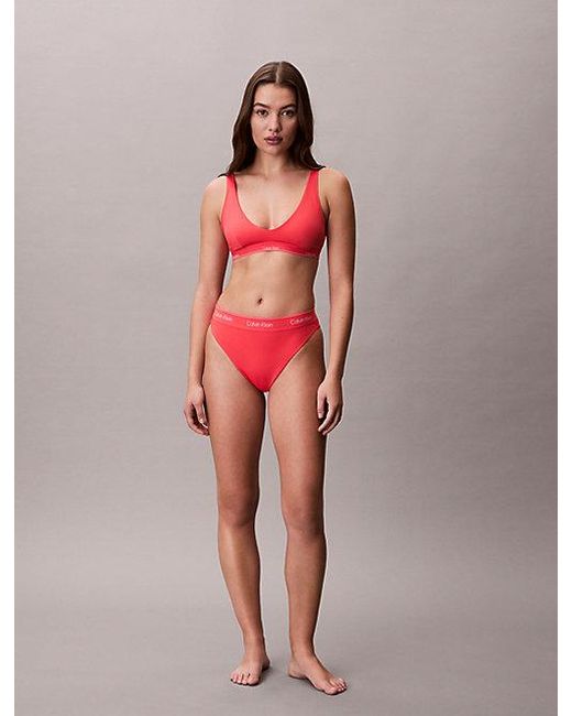 Calvin Klein Bralette Bikinitop in het Red