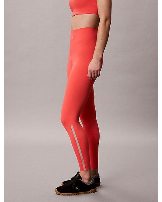 Calvin Klein Red Sport Quick Dry High Rise Gym Leggings