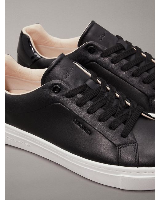 Calvin Klein Gray Leather Trainers