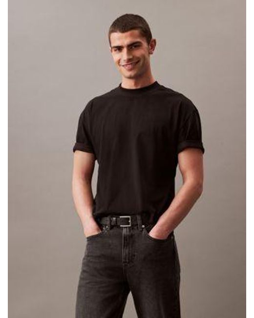 Calvin Klein Oversized T-shirt Met Monogram - Pride in het Black voor heren