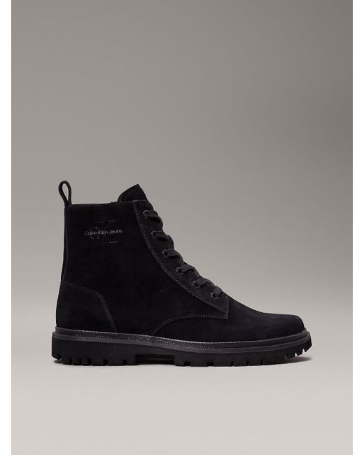 Calvin Klein Black Suede Boots for men