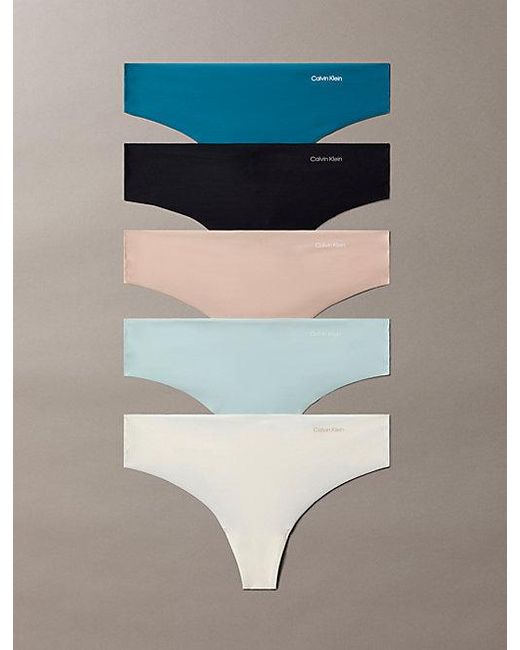 Calvin Klein Blue 5 Pack Thongs