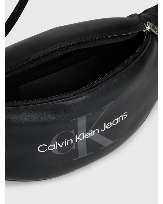 Calvin Klein Black Logo Round Backpack for men