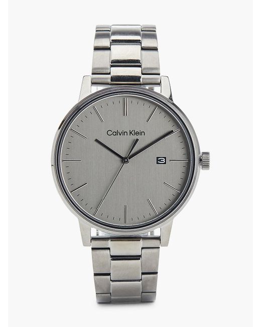 Calvin Klein Gray Ionic Plated Steel Watch for men