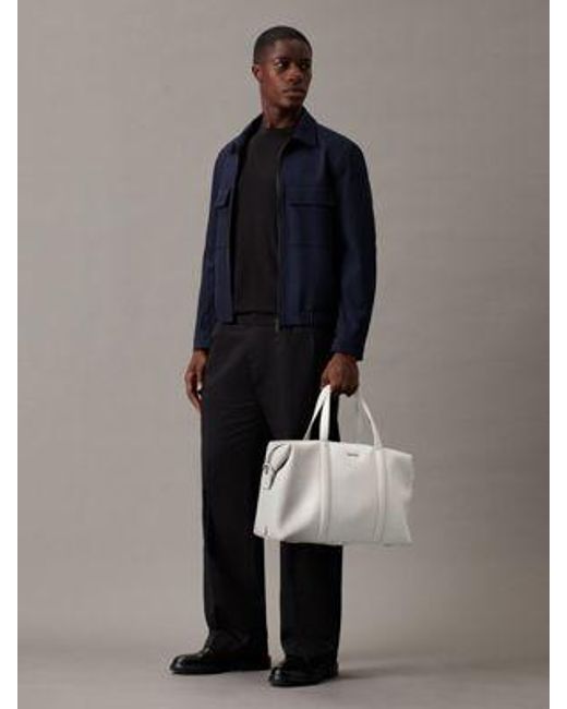 Bolso de fin de semana Calvin Klein de hombre de color White