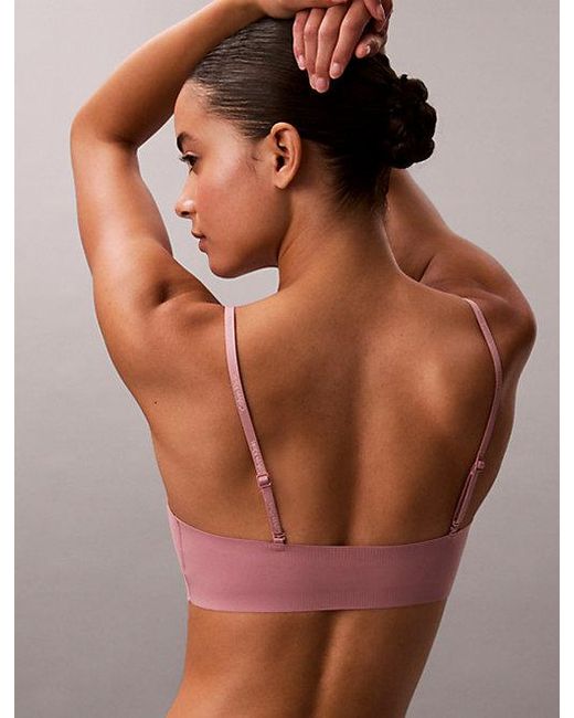 Calvin Klein Pink Lightly Lined Bralette Invisibles