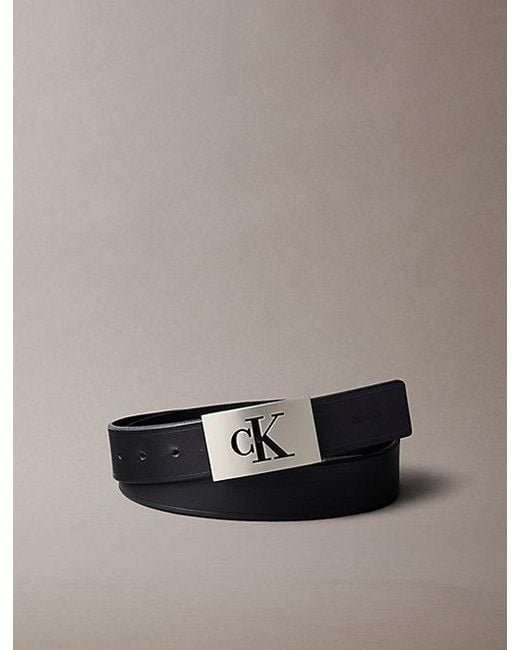 Calvin Klein Multicolor Full Grain Leather Logo Buckle Belt for men