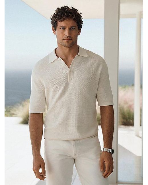 Calvin Klein Multicolor Jeans Cotton Waffle Knit Polo Shirt for men