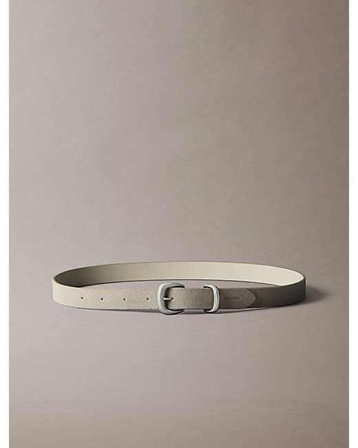 Calvin Klein Multicolor Soft Suede Chunky Hardware Belt