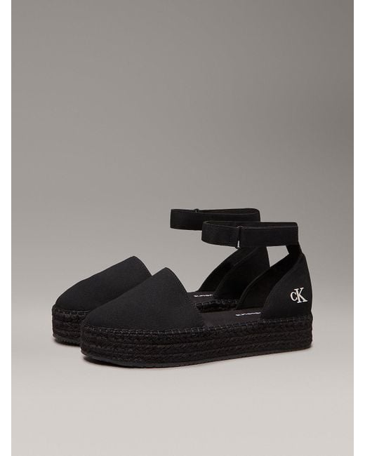 Espadrillas Con Plateau di Calvin Klein in Gray