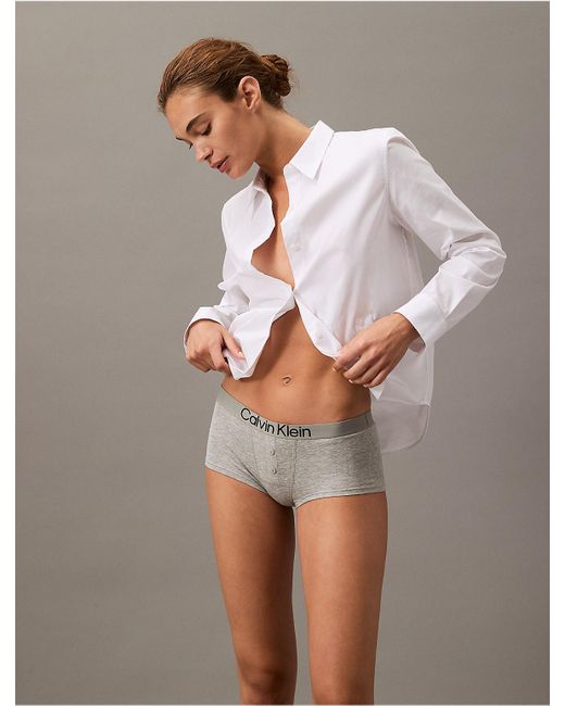 Calvin Klein Gray Maximum Cotton Boyshort