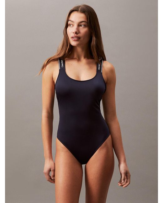 Calvin Klein Multicolor Open Back Swimsuit