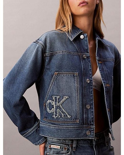 Calvin Klein Blue Denim-Arbeitsjacke