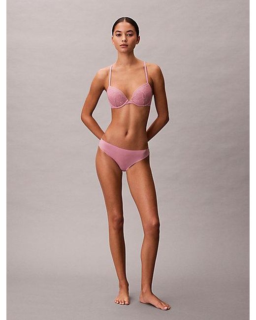 Calvin Klein Purple Push Up Plunge Bra Perfectly Fit Lace