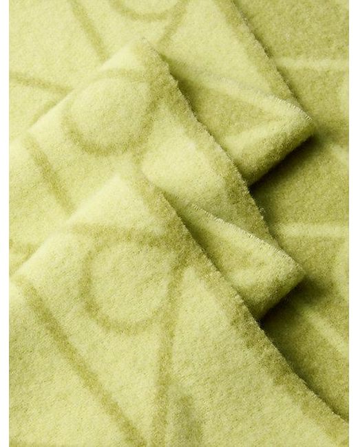 Calvin Klein Yellow Warm Wool Blend Logo Scarf for men
