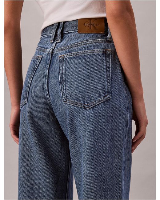 Calvin Klein Blue Calvin Klein Wide Cuff Wide Leg Jeans