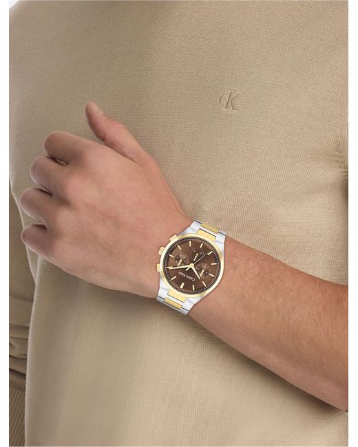 Calvin Klein Gray Multifunction H-link Bracelet Watch for men