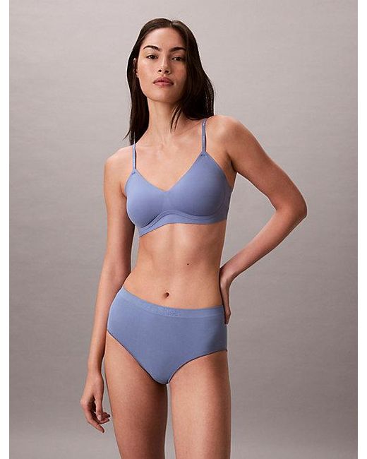 Calvin Klein Blue Lightly Lined Bralette Invisibles