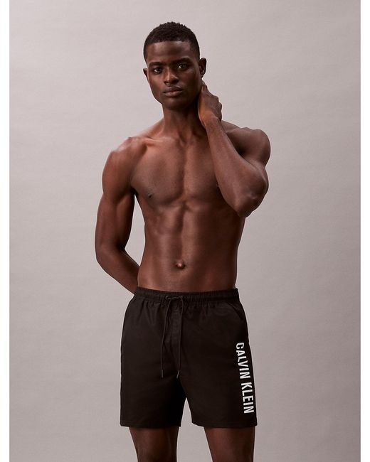 Calvin Klein Brown Medium Drawstring Swim Shorts for men