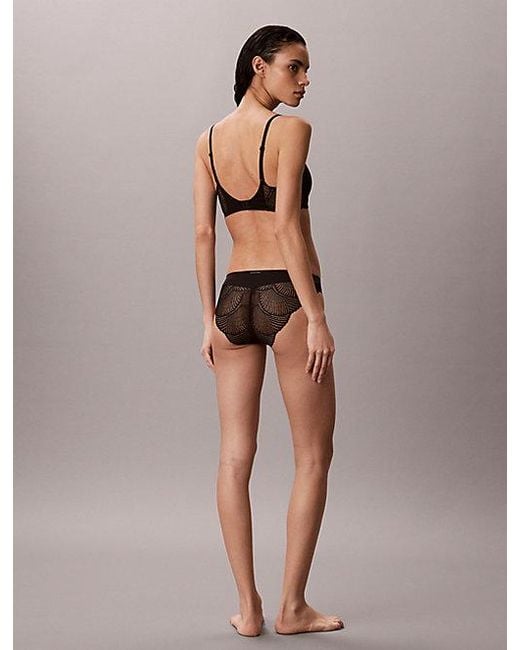 Calvin Klein Brown Bikini Briefs Perfectly Fit Lace