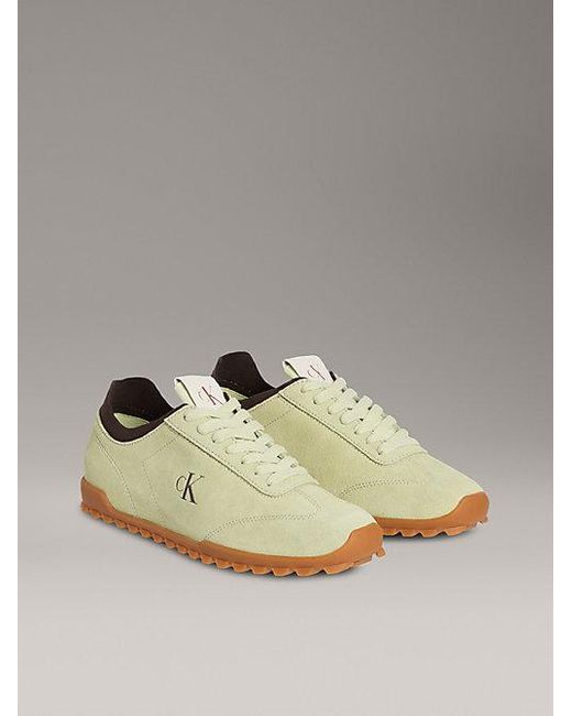 Calvin Klein Suède Sneakers in het Metallic