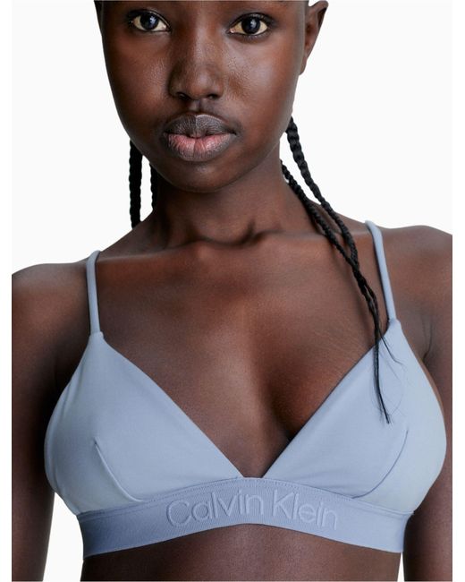 Calvin Klein Core Tonal Triangle Bikini Top | Lyst