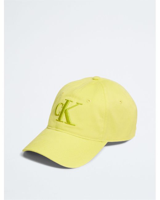 Calvin Klein Yellow Twill Logo Cap for men