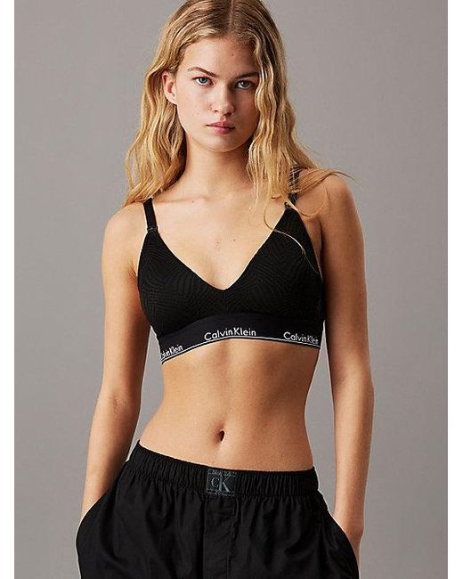 Sujetador de lactancia de encaje de Calvin Klein de color Negro Lyst