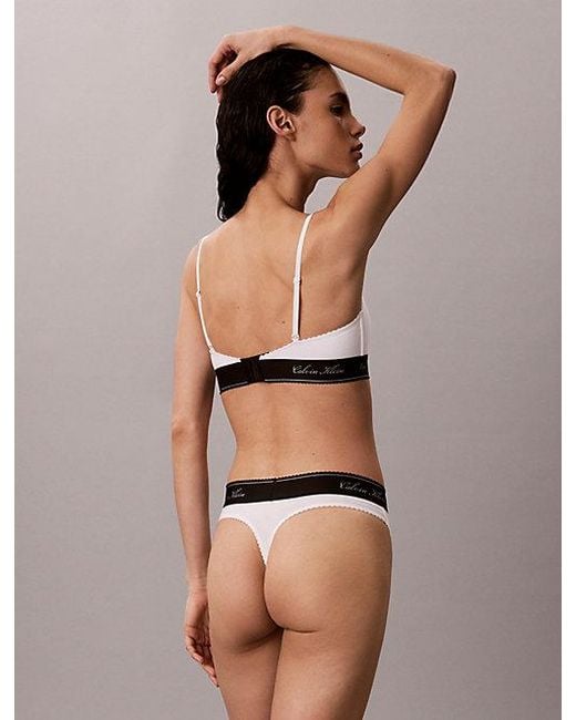 Calvin Klein White Thong Icon Cotton Modal