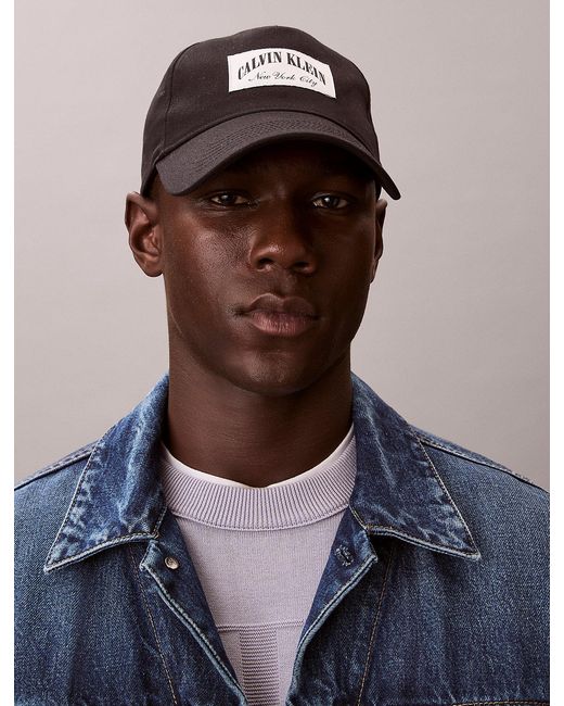 Calvin Klein Brown Heritage Crest Patch Baseball Cap for men