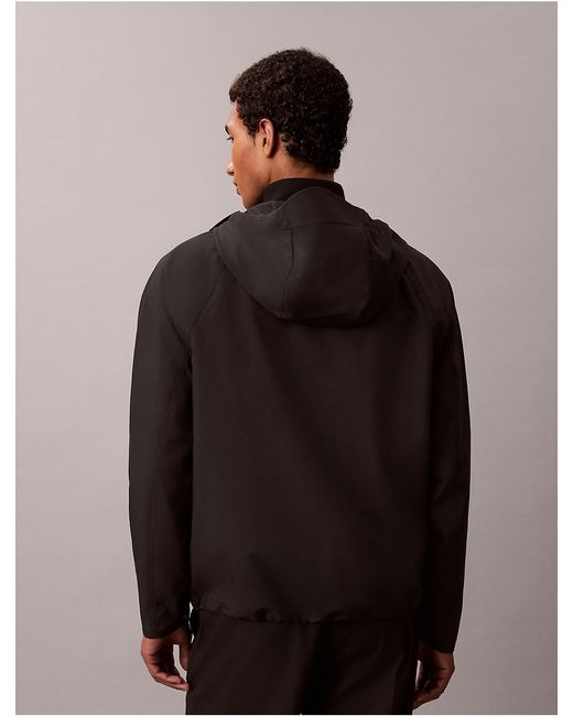 Calvin Klein Black Tech Shell Hooded Jacket for men