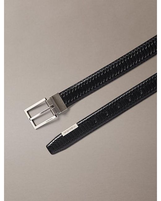 Calvin Klein Multicolor Reversible Snake Effect Leather Belt for men